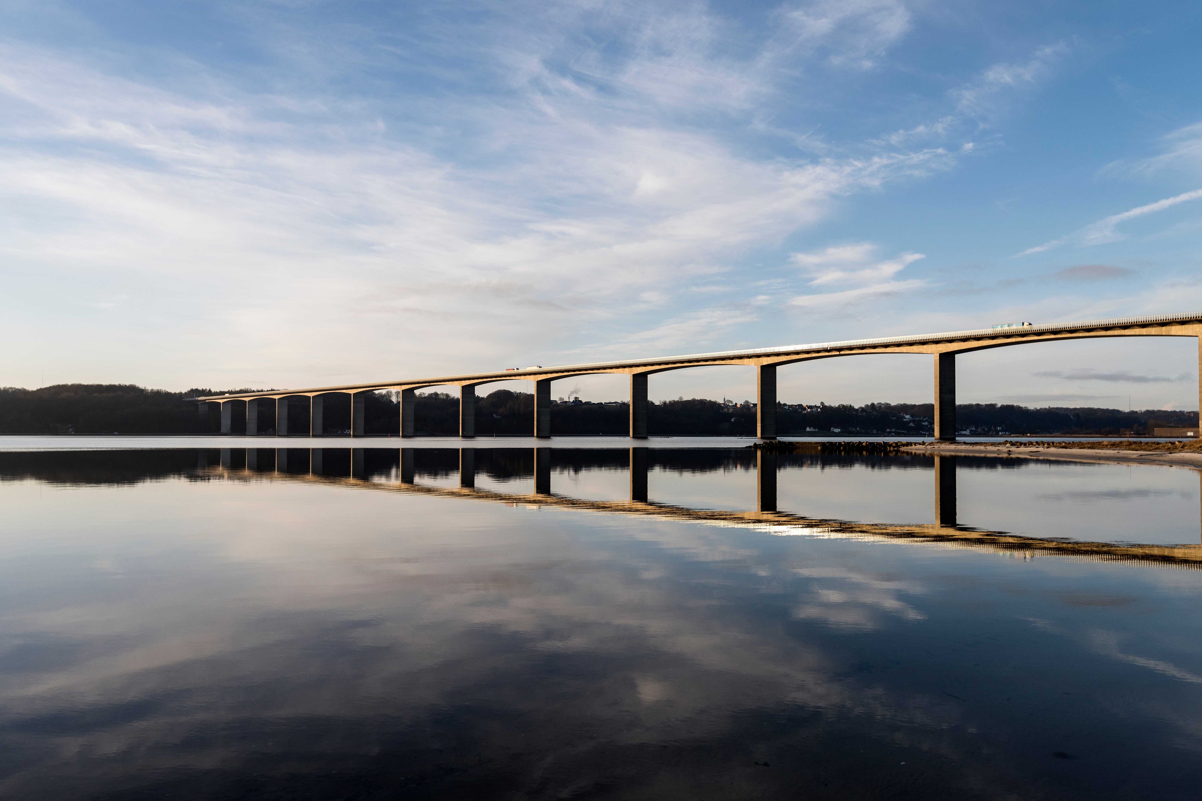 The bridge with reflection