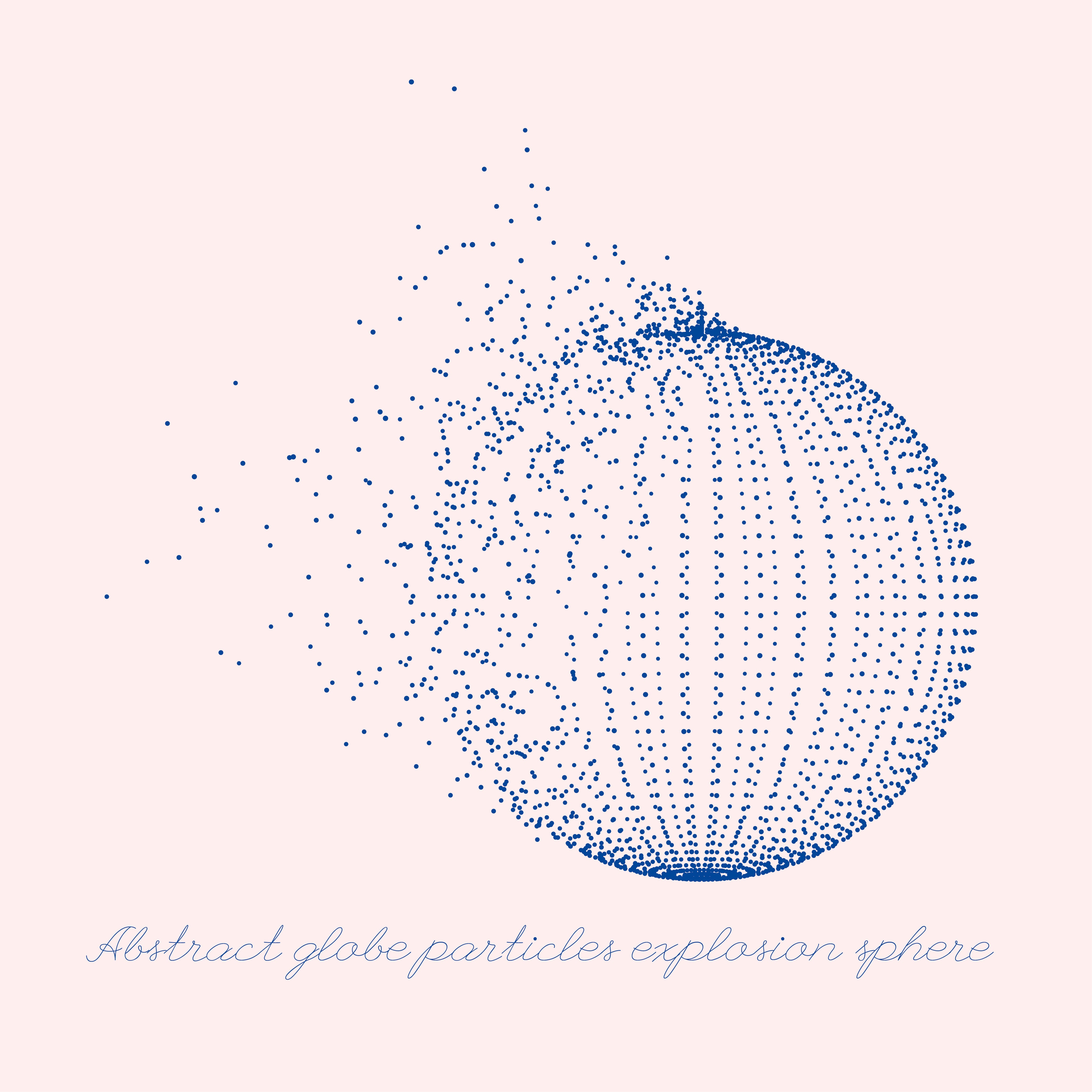 Abstract globe particles explosion sphere