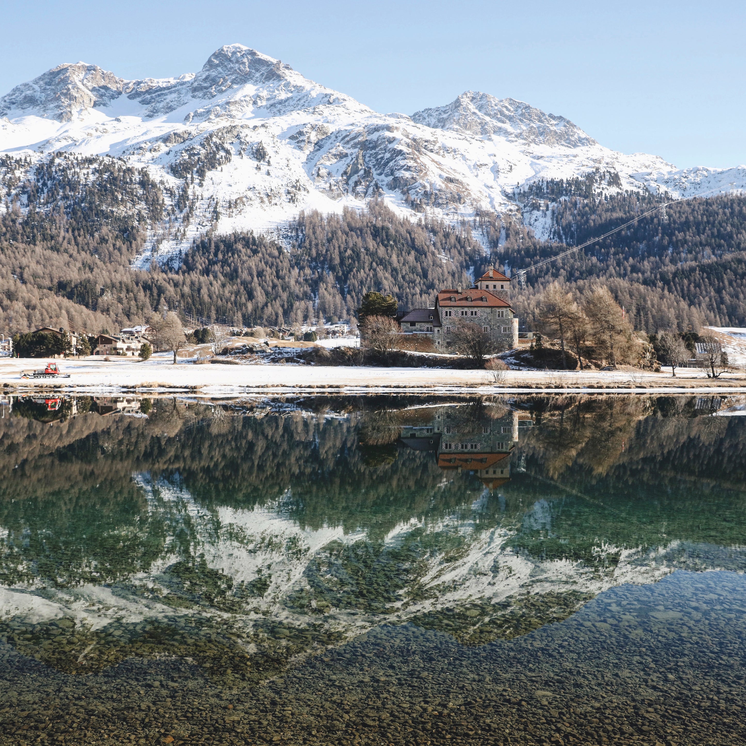 Castle on the glass lake