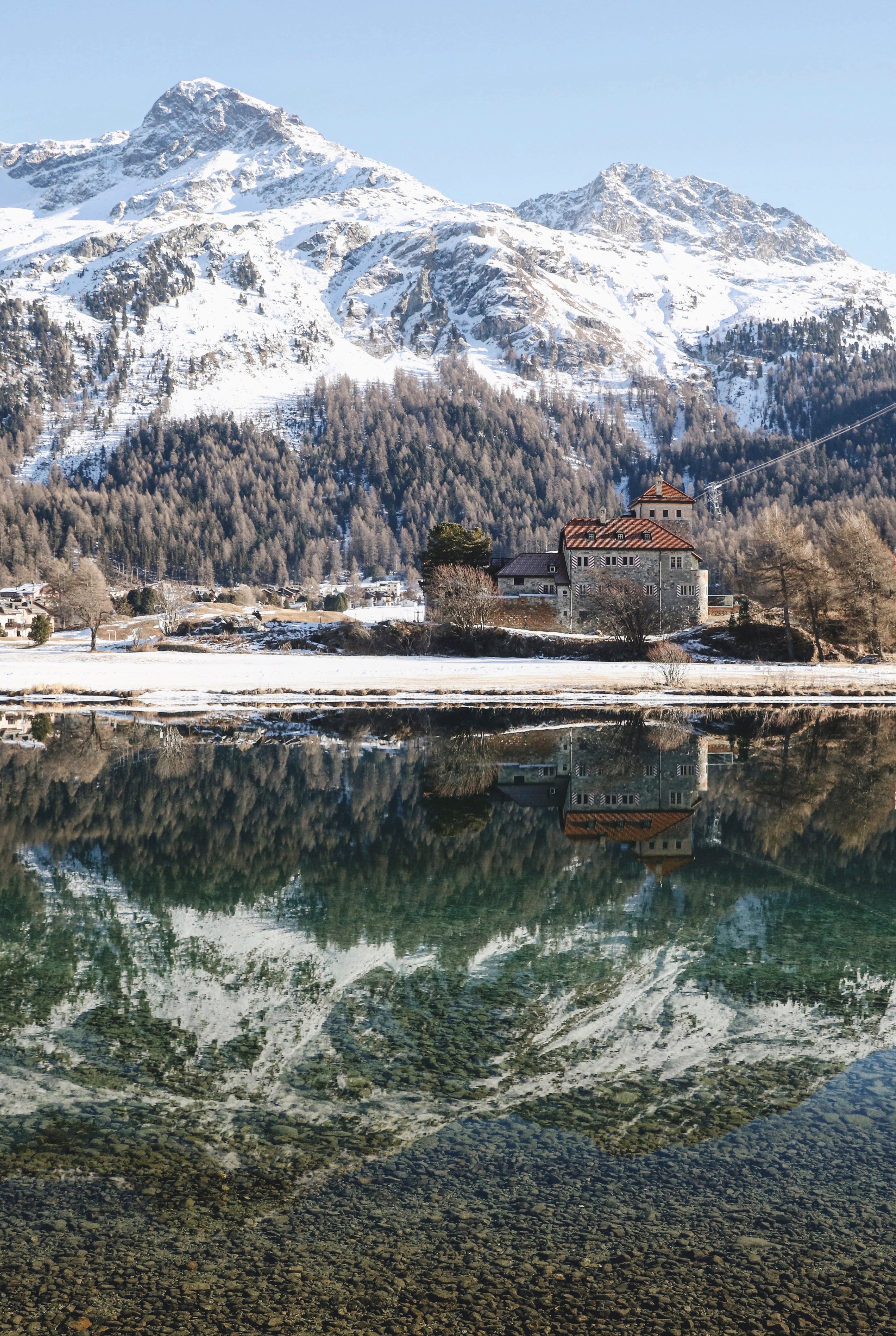 Castle on the glass lake