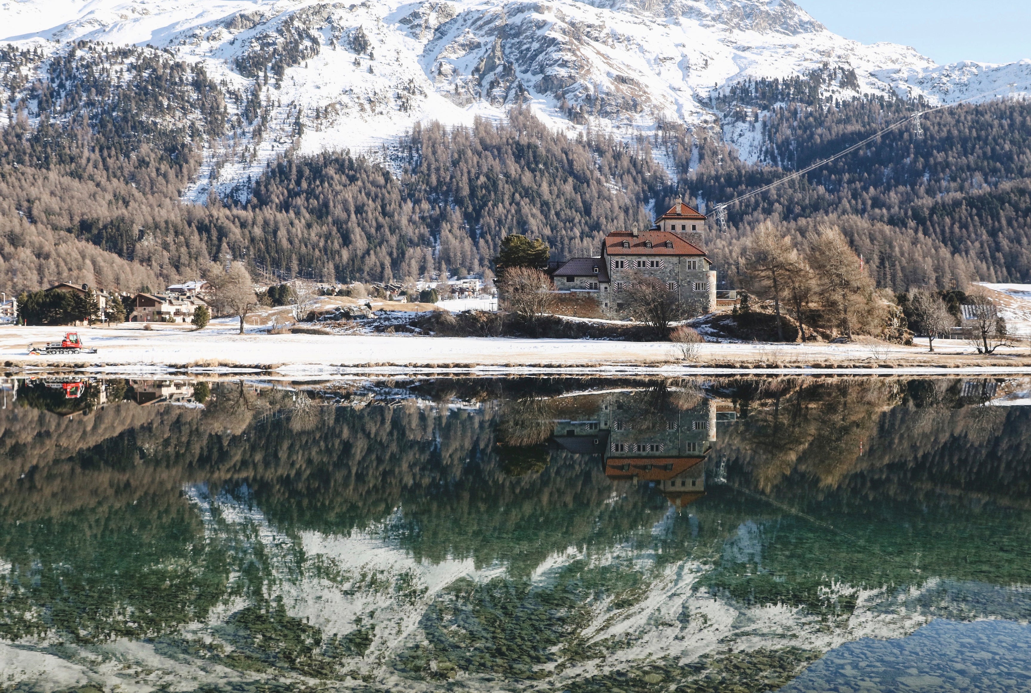 Castle on the glass lake