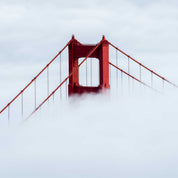 Golden Gate above the fog