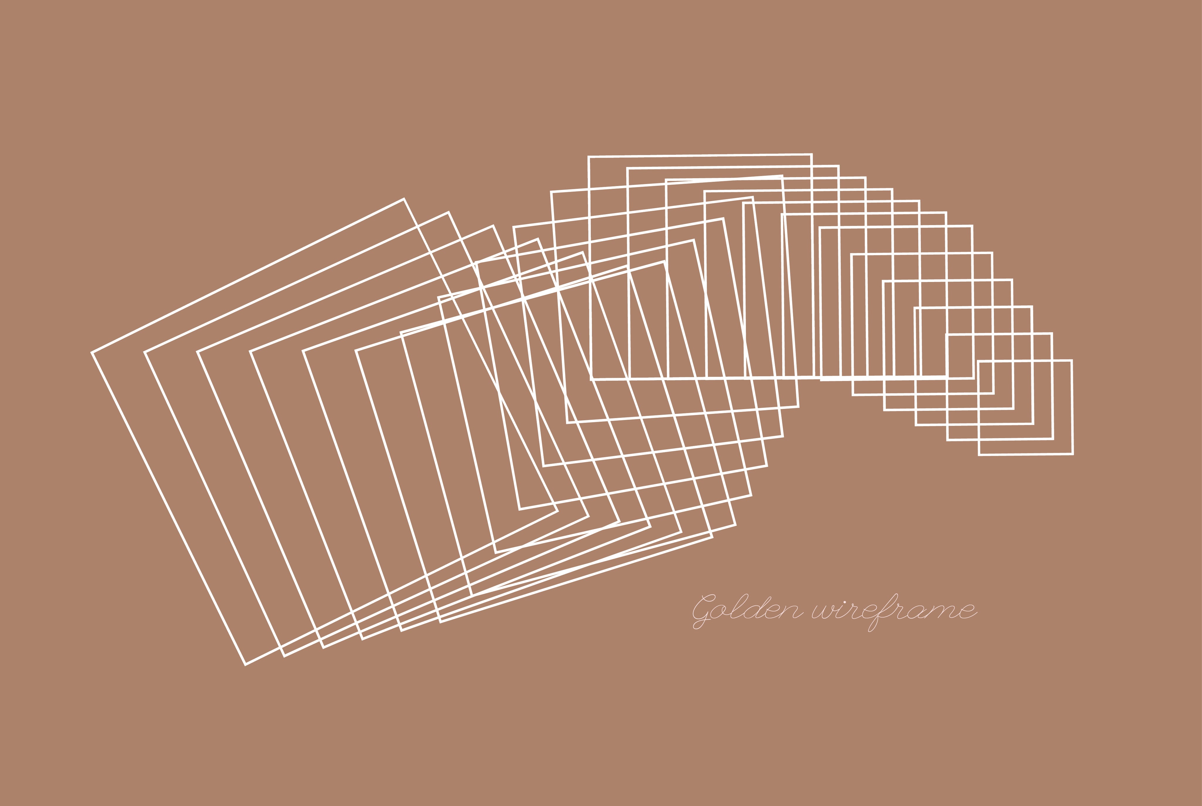 Golden wireframe