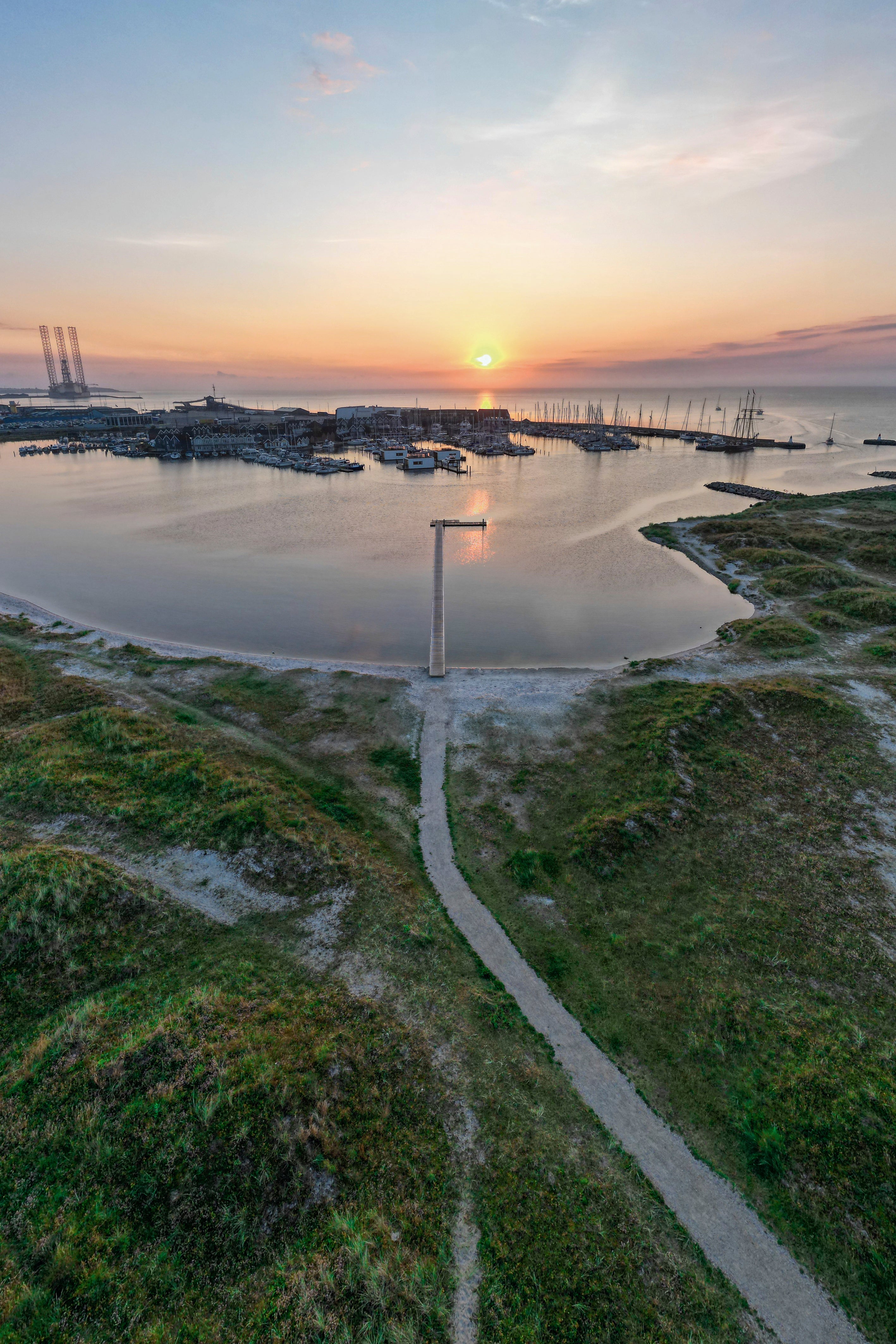 Twilight over the docks