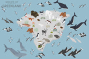 Wildlife of isometric Greenland