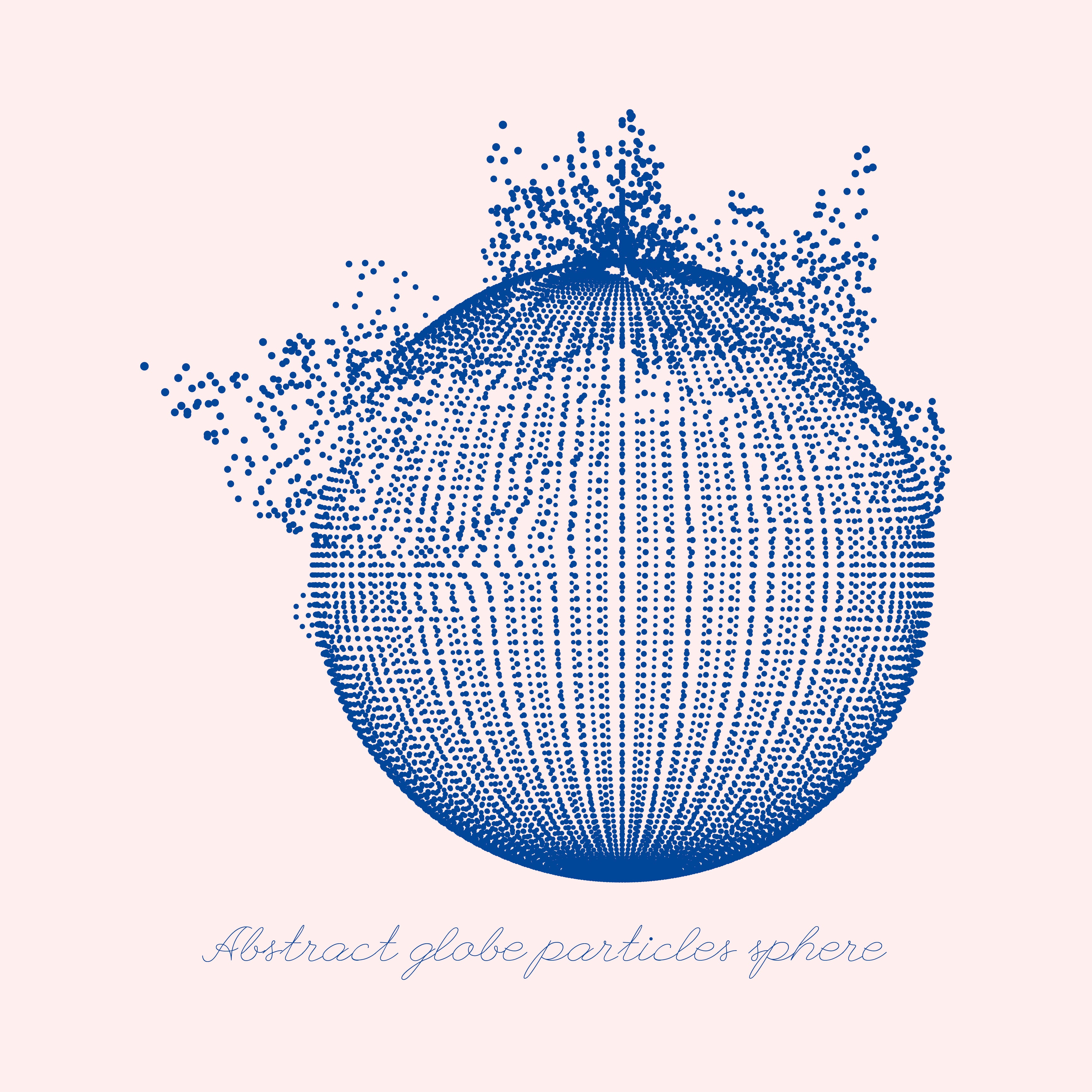 Abstract globe particles sphere