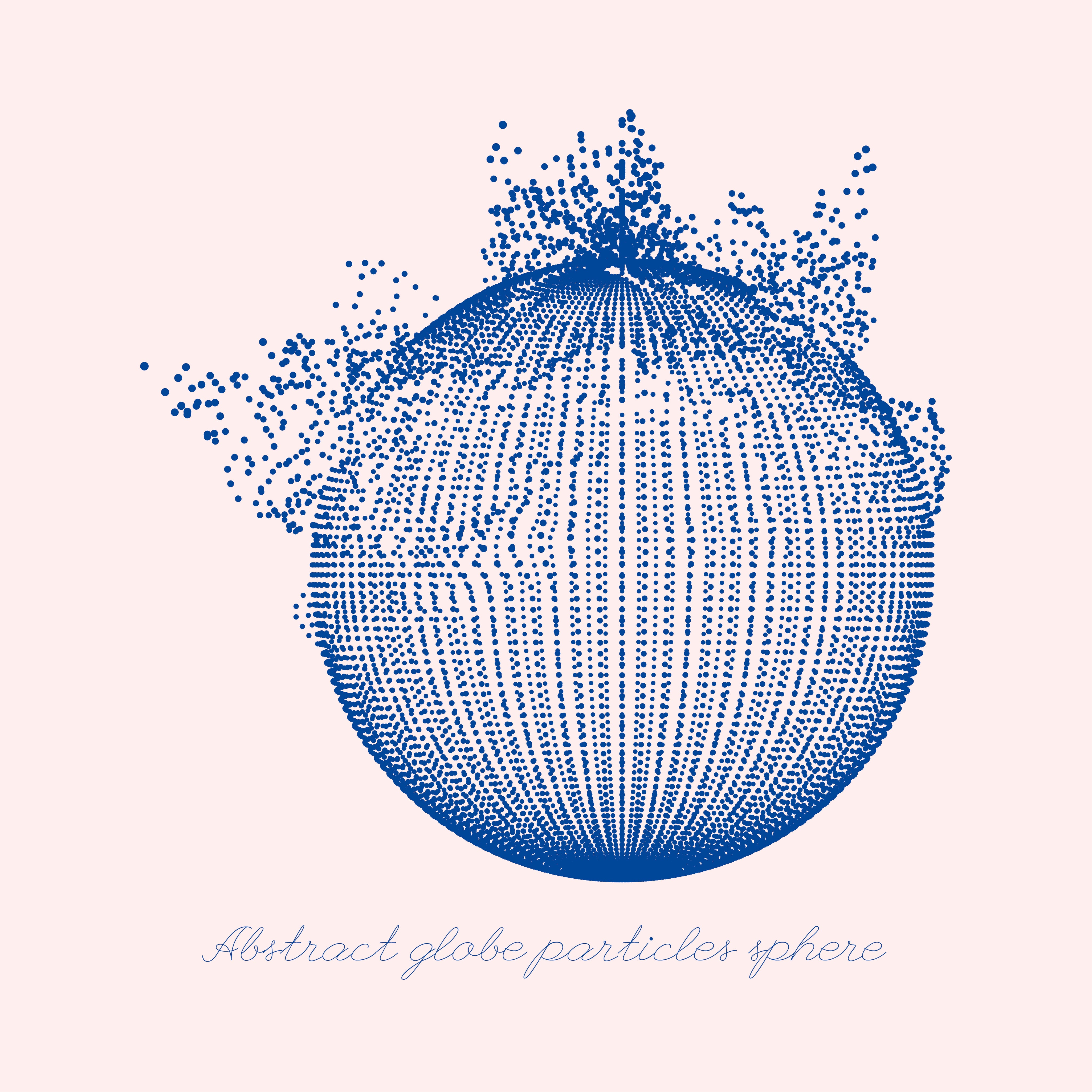 Abstract globe particles sphere
