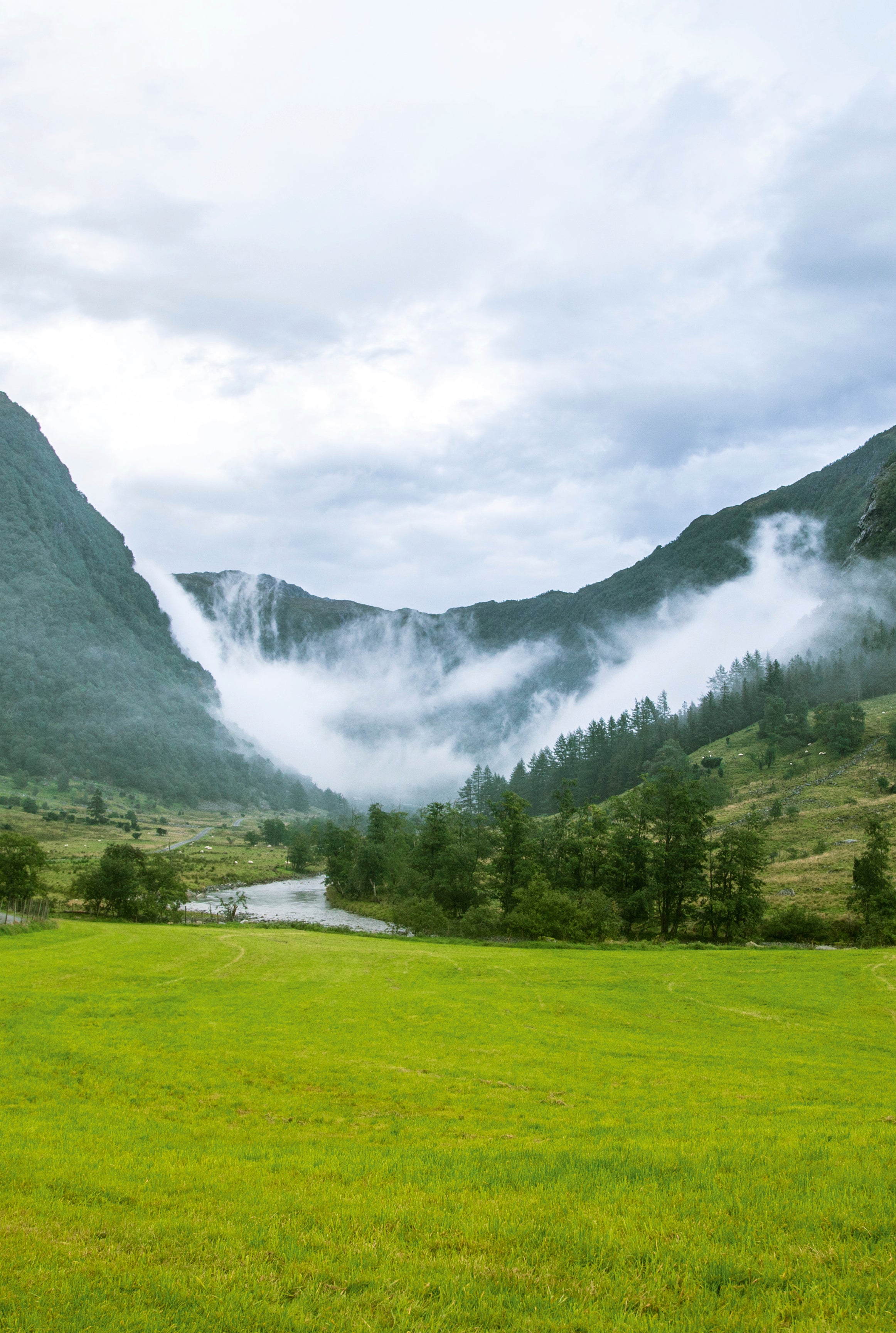 Across the valley
