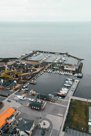 Aerial view of the harbor