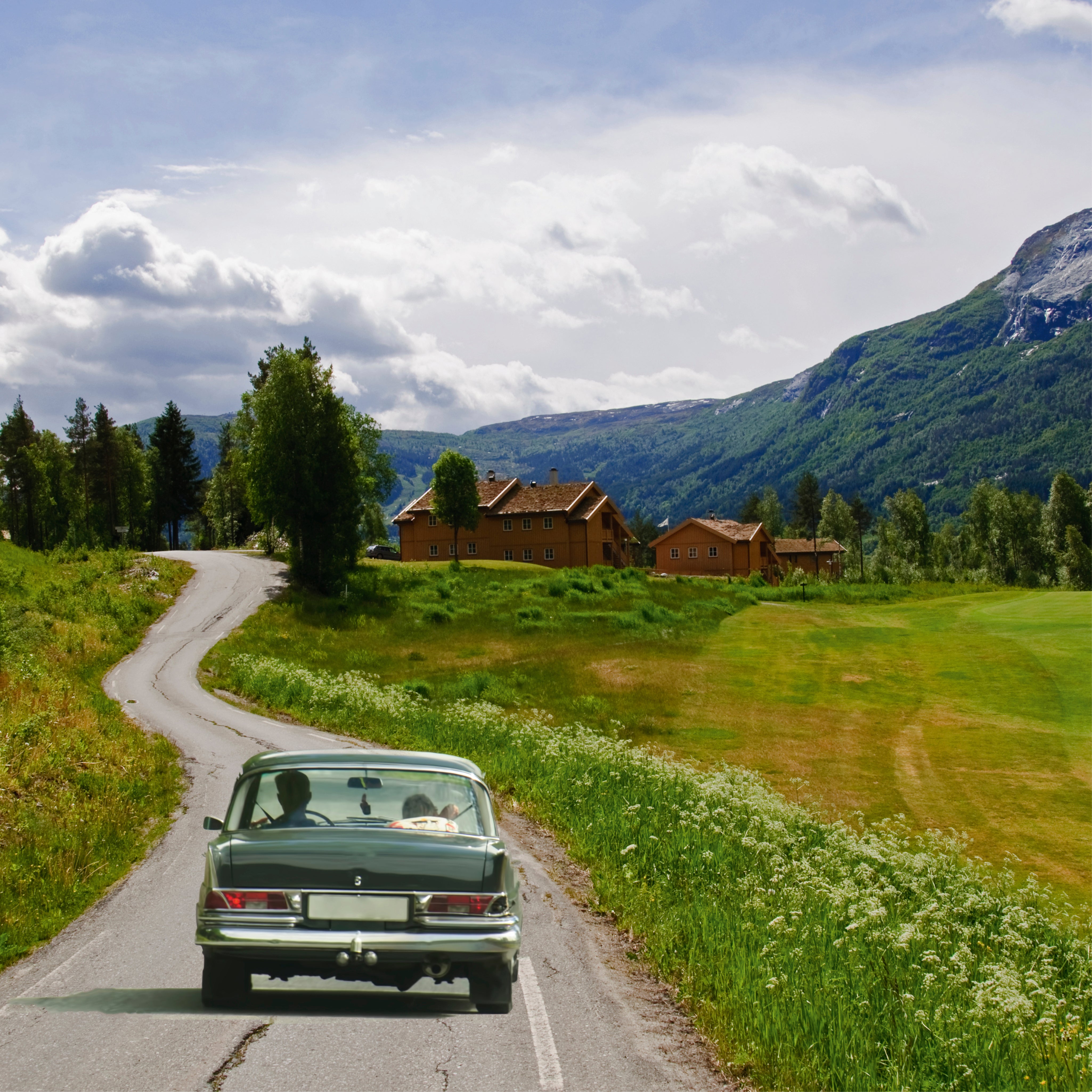 A scenic summer drive
