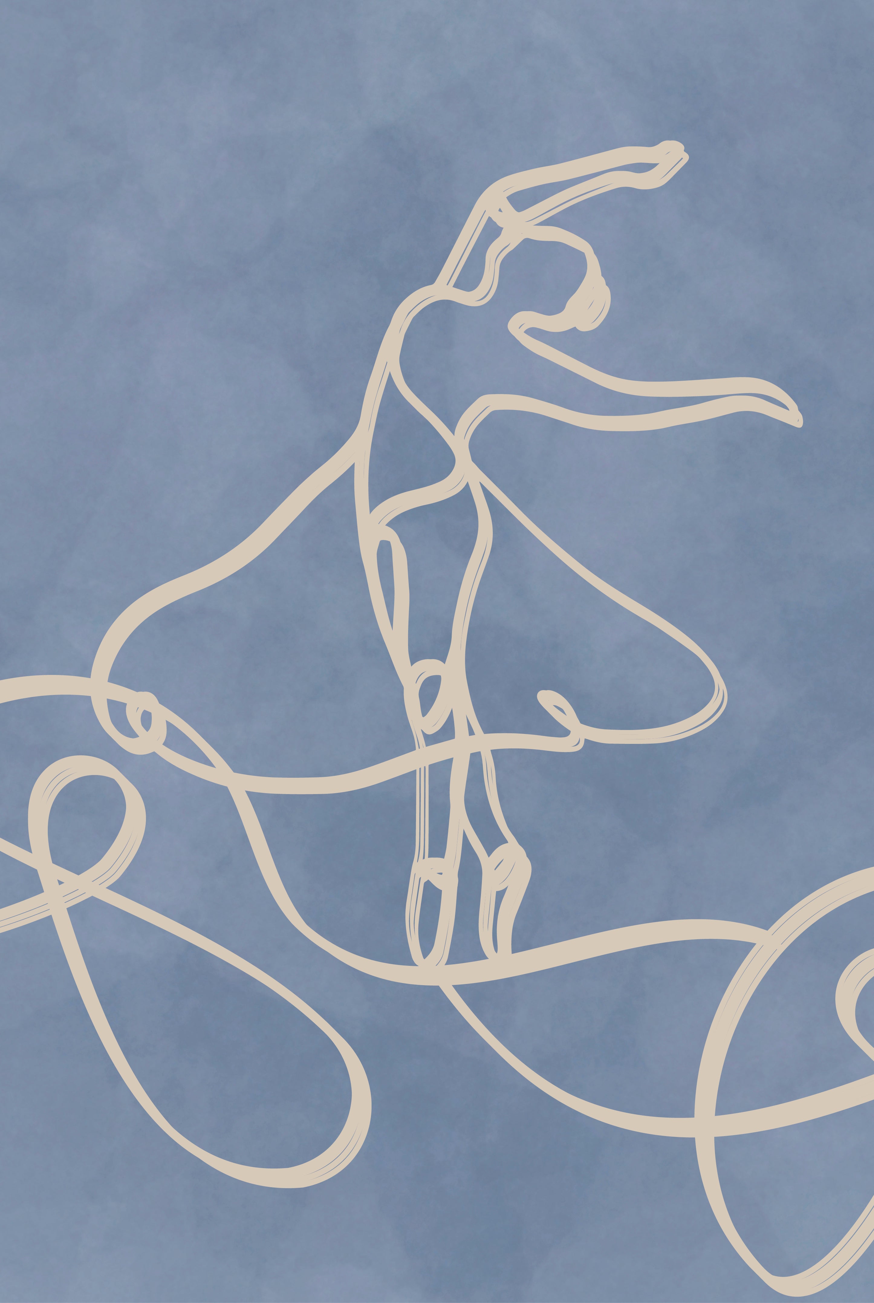 Ballerina line art