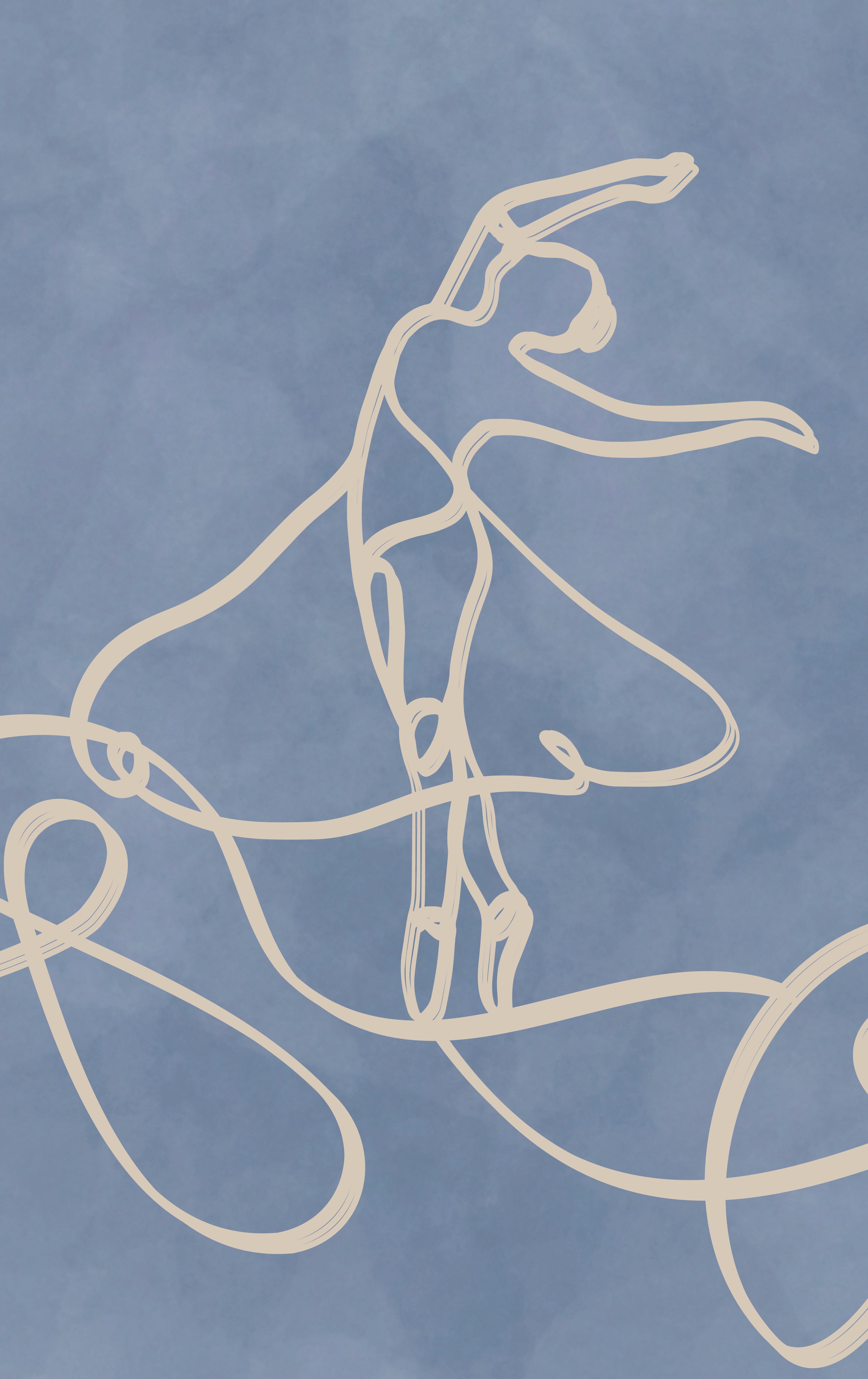 Ballerina line art