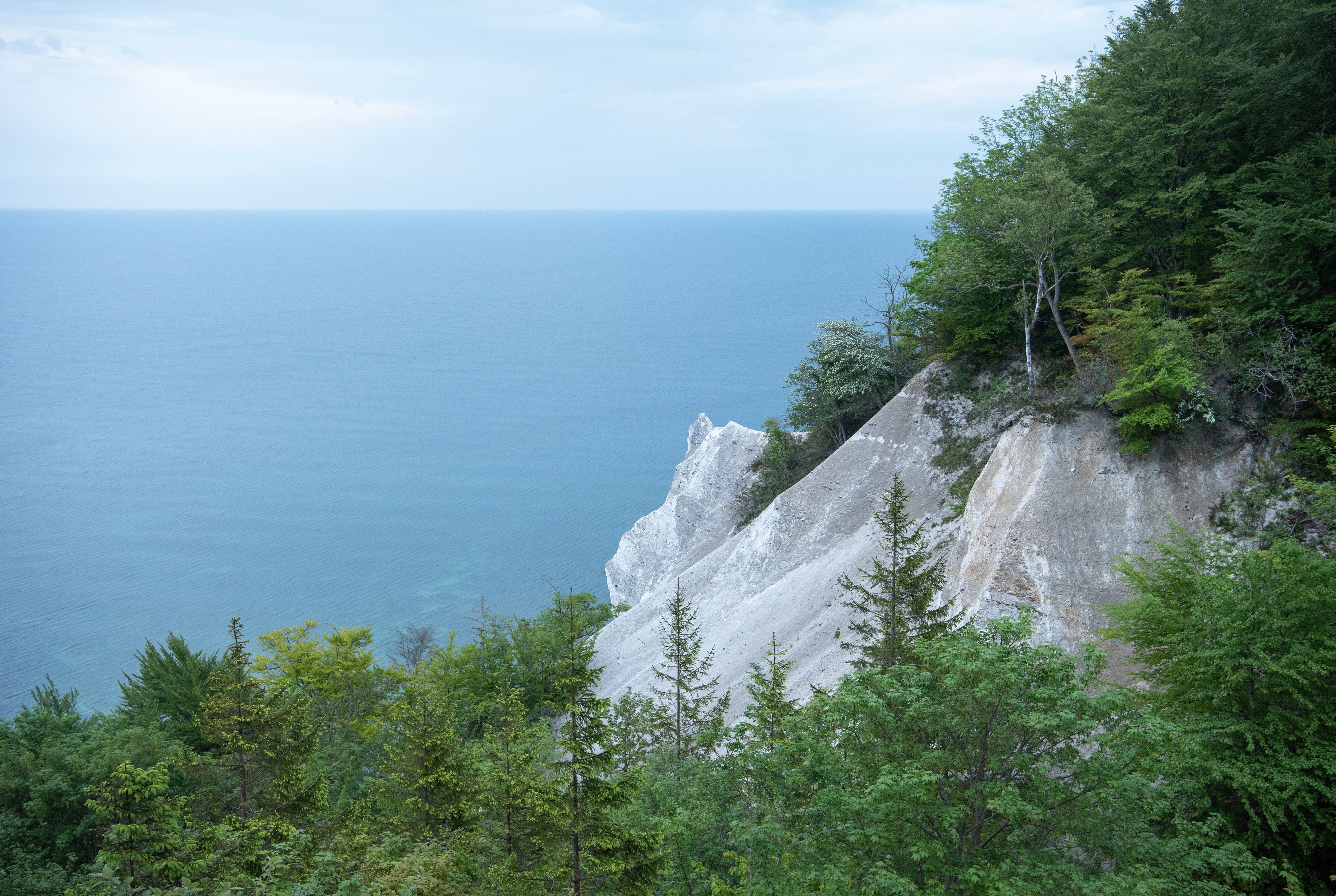 Chalk cliffs at sea’s edge