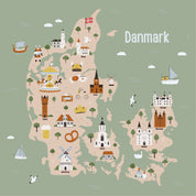 Danmarks kortet