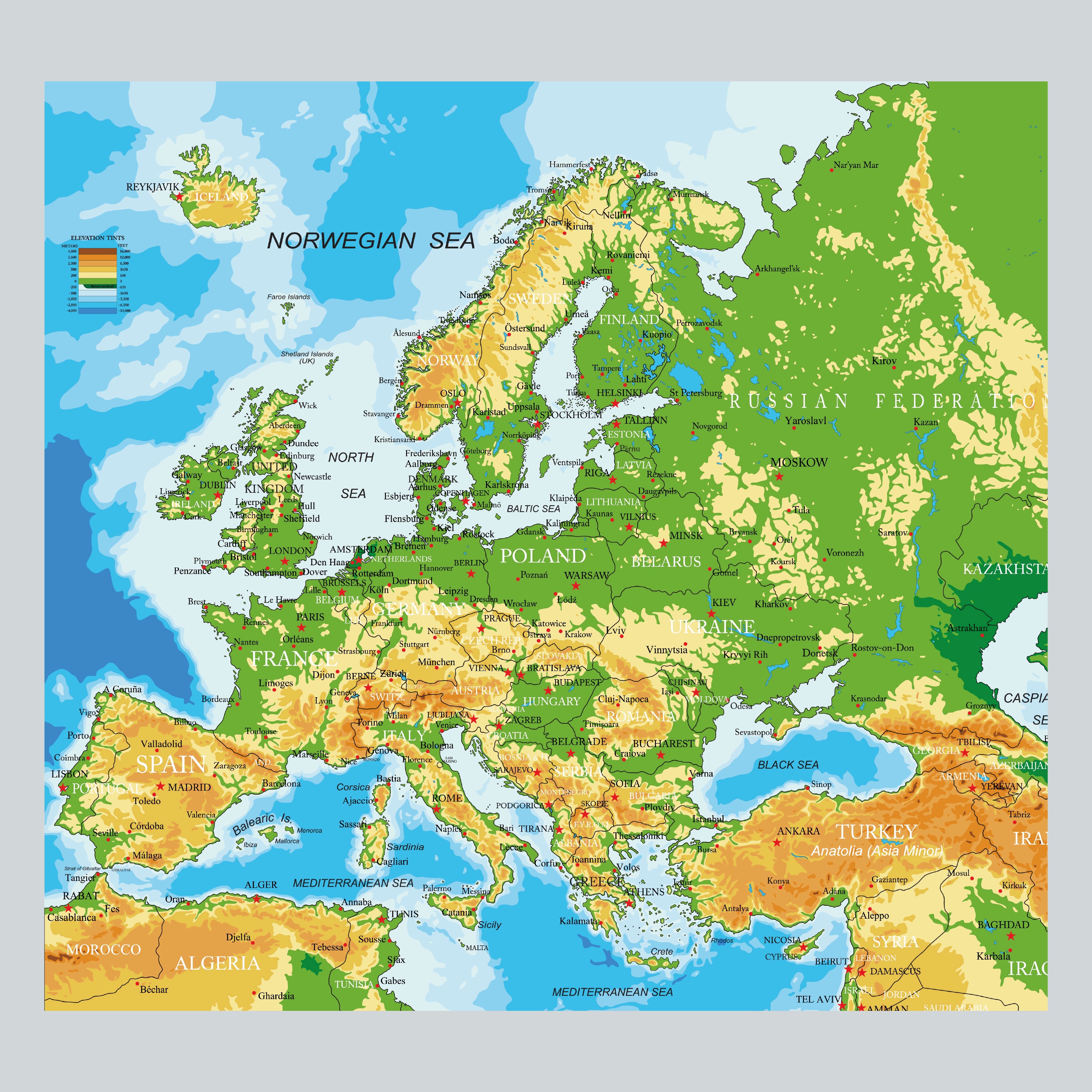 Europe map