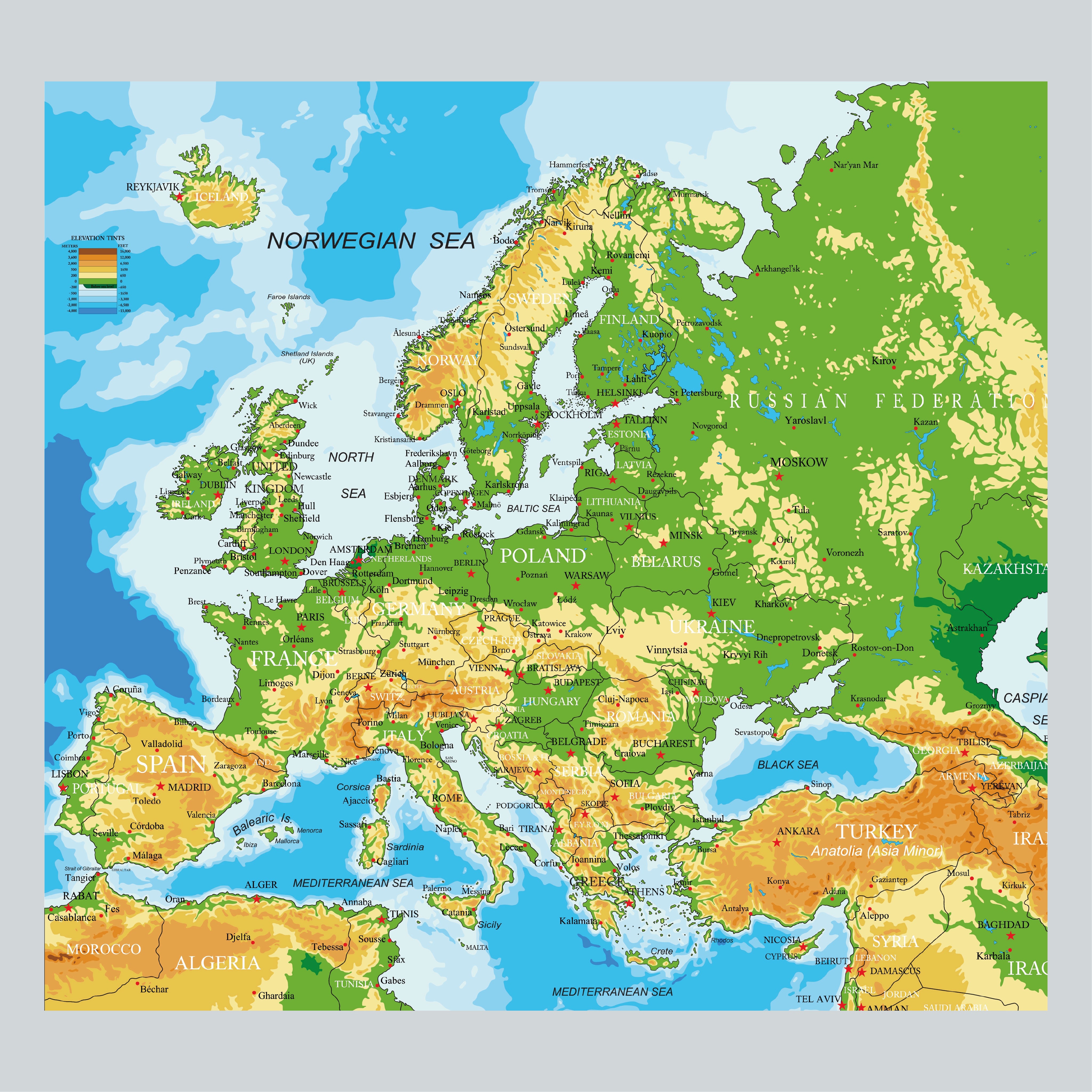 Europe map