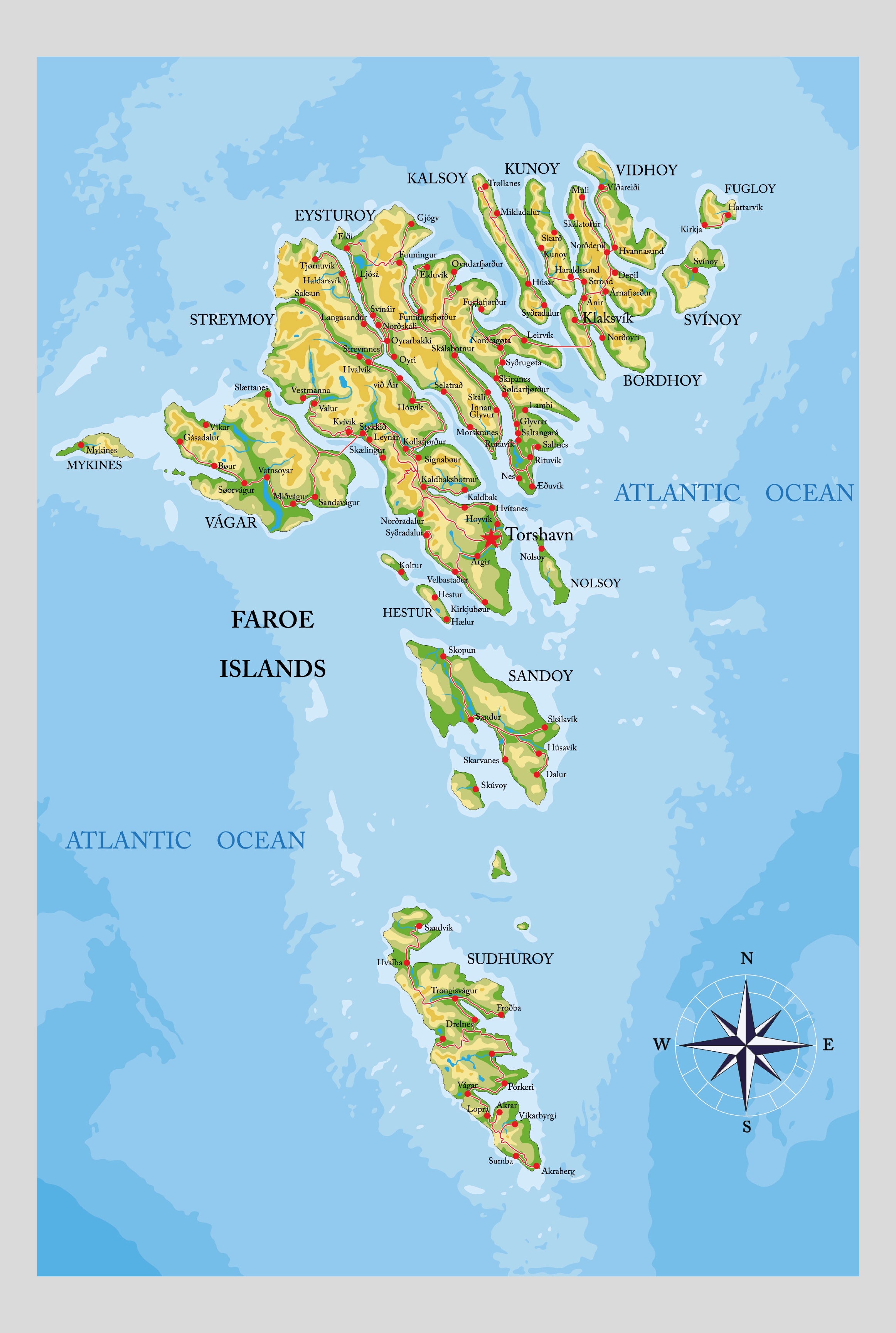 Faroe Islands map