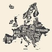 Map of Europe vintage