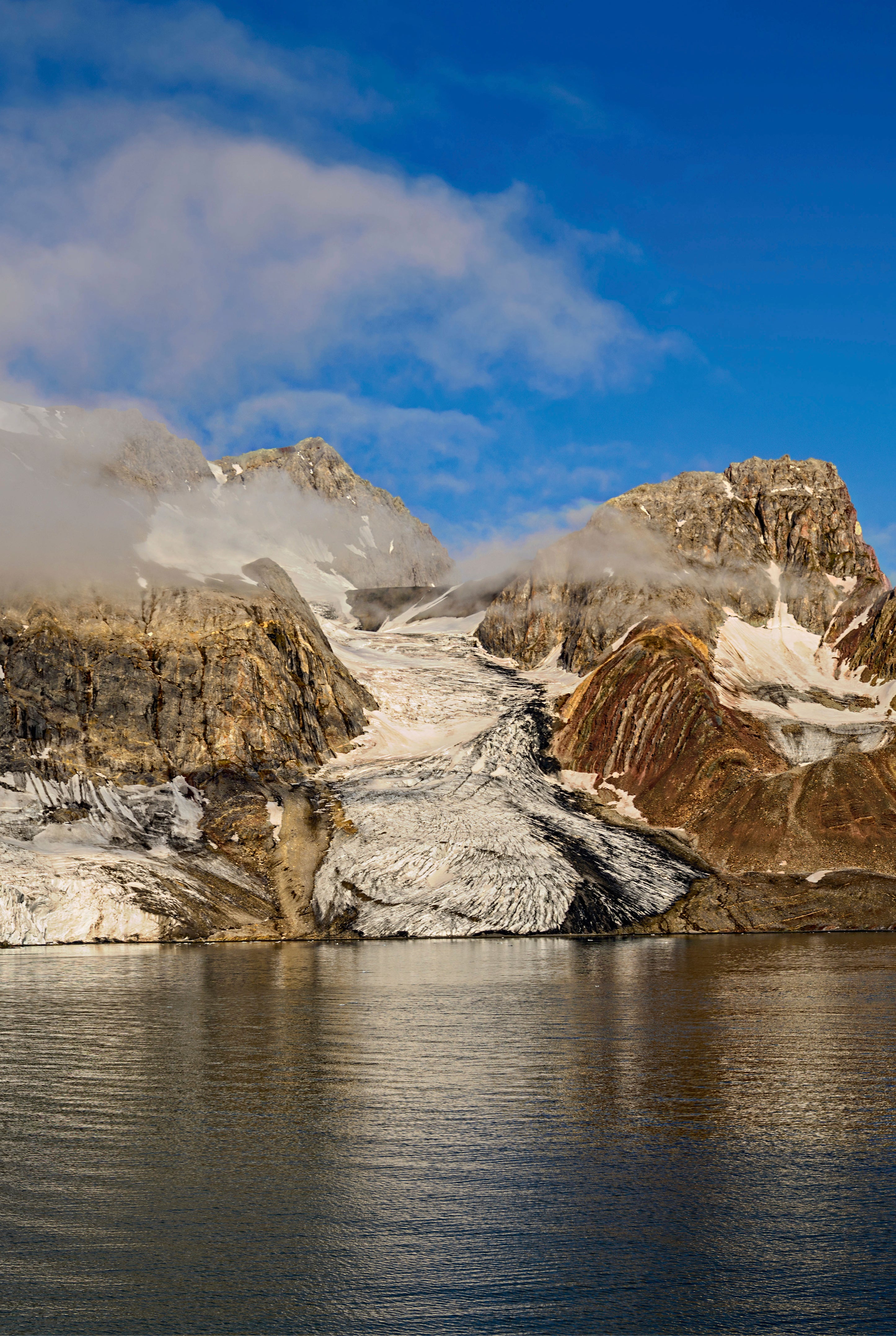 Misty glacier
