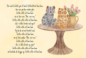 Vi synger der sad to katte på et bord