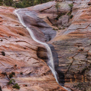 Zion winter waterfall